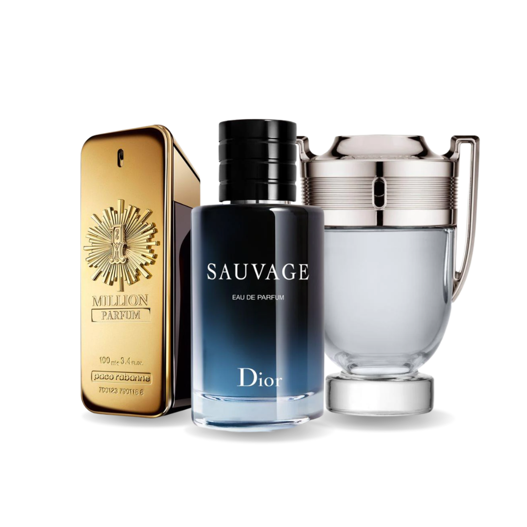 Pack de 3 parfums : ONE MILLION, SAUVAGE & INVICTUS – 100 ml