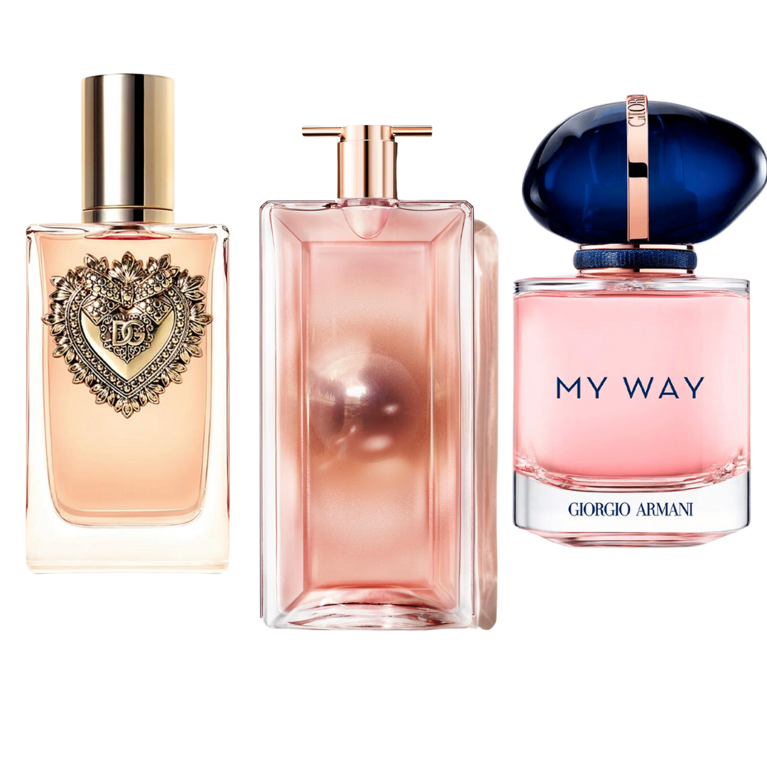 Pack de 3 parfums : DEVOTION, MY WAY & IDÔLE – 100 ml